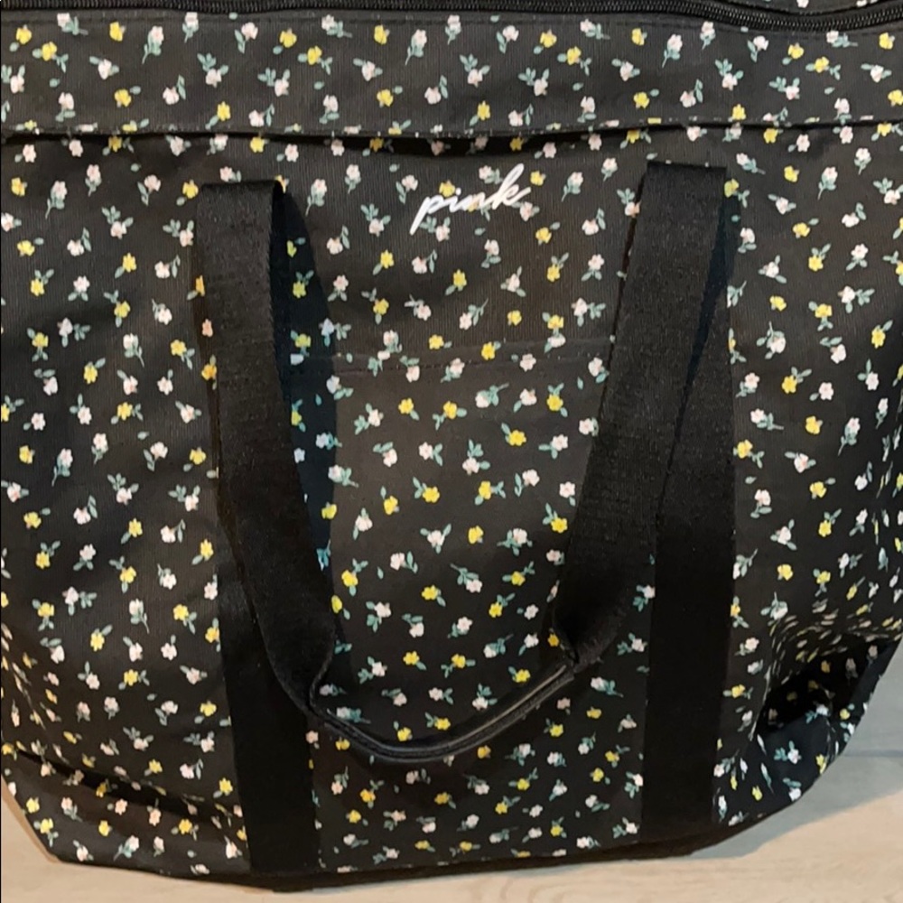 Pink large floral tote